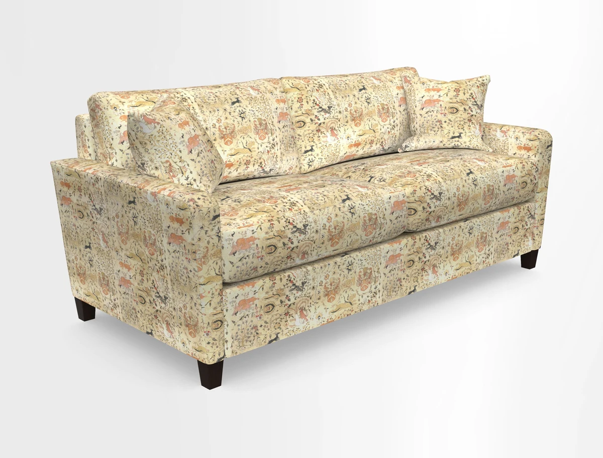 Greenwich 3 seater sofa in Two Tone Plain Biscuit