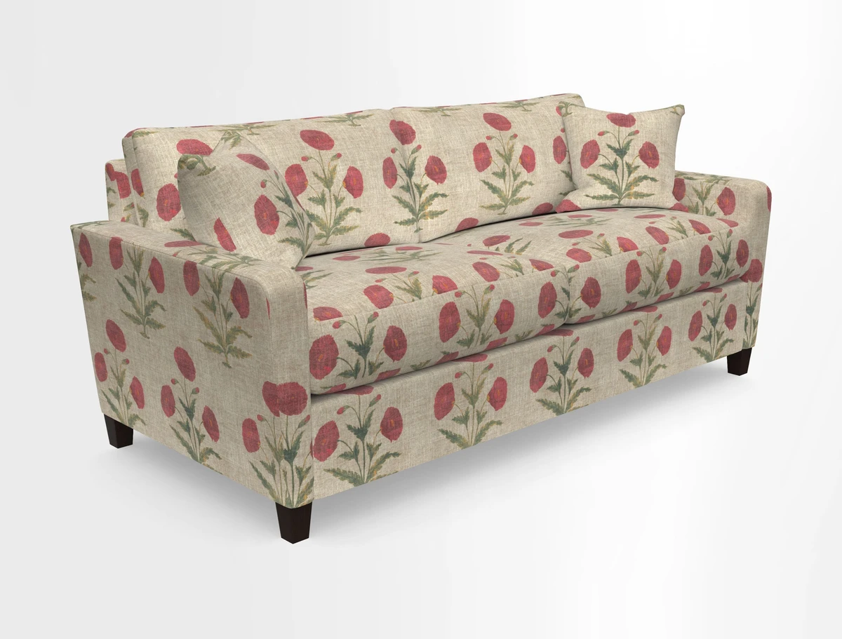 Greenwich 3 seater sofa in Two Tone Plain Biscuit