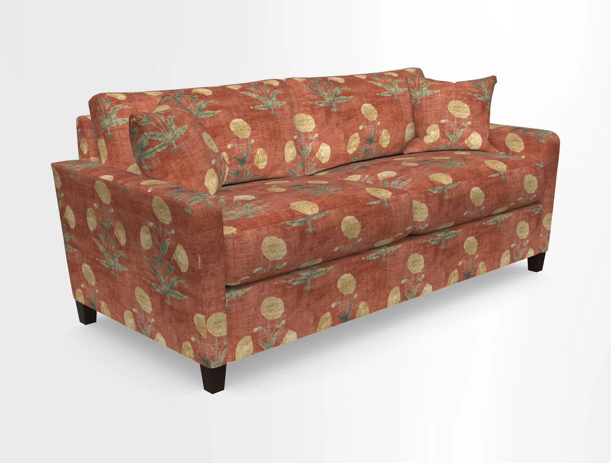 Greenwich 3 seater sofa in Two Tone Plain Biscuit