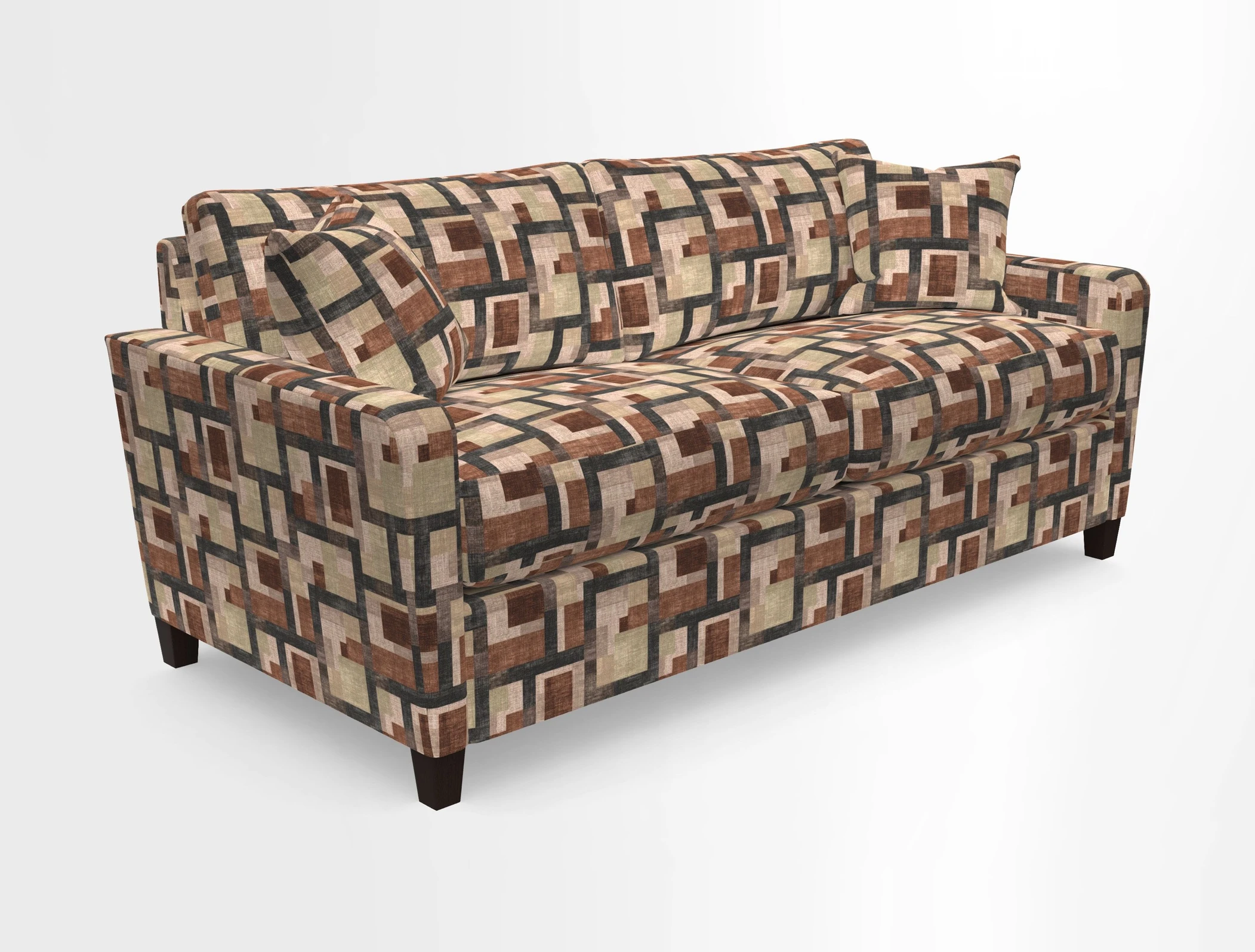 Greenwich 3 seater sofa in Two Tone Plain Biscuit