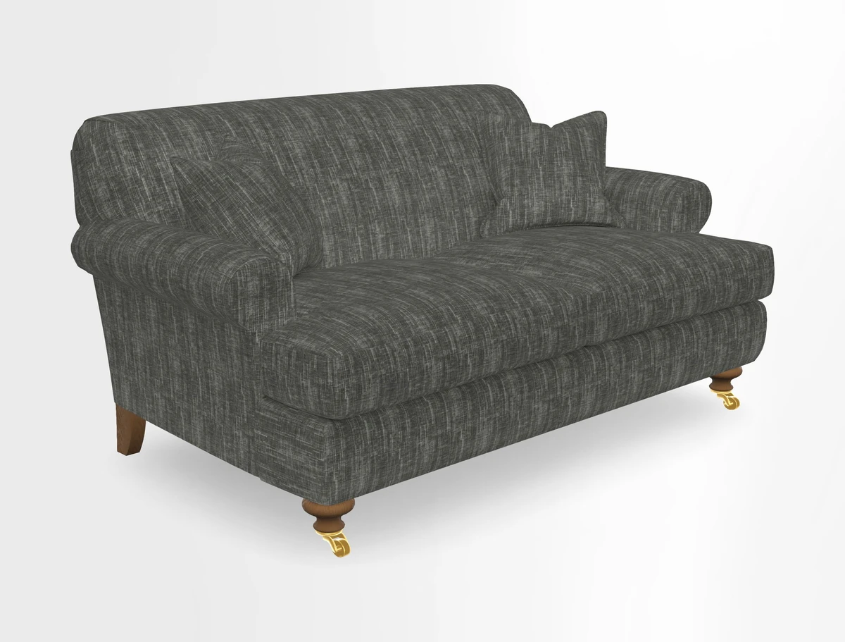 Hampton 3 Seater Sofa in V&A Threads of India Opulent Velvets Regal Poppy Chalk