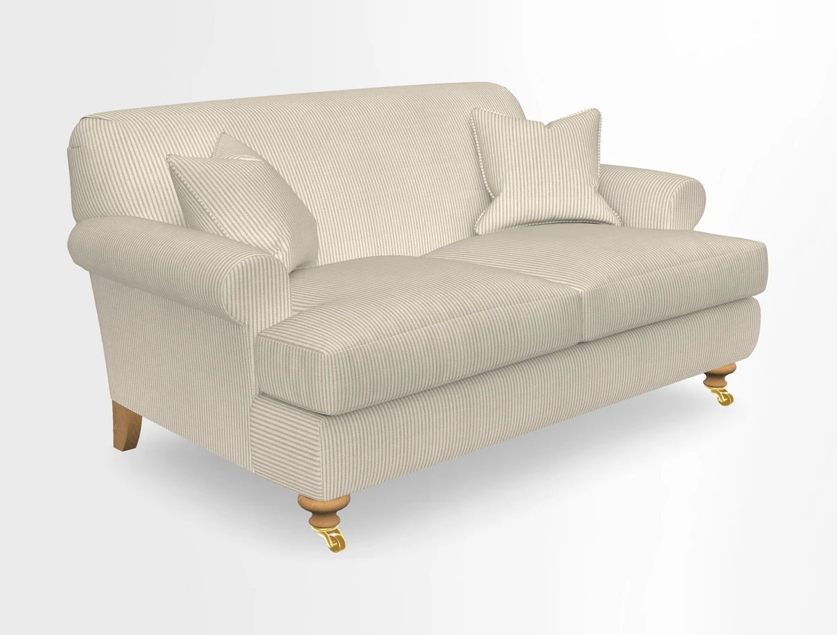 Hampton 3 Seater Sofa in V&A Threads of India Opulent Velvets Regal Poppy Chalk