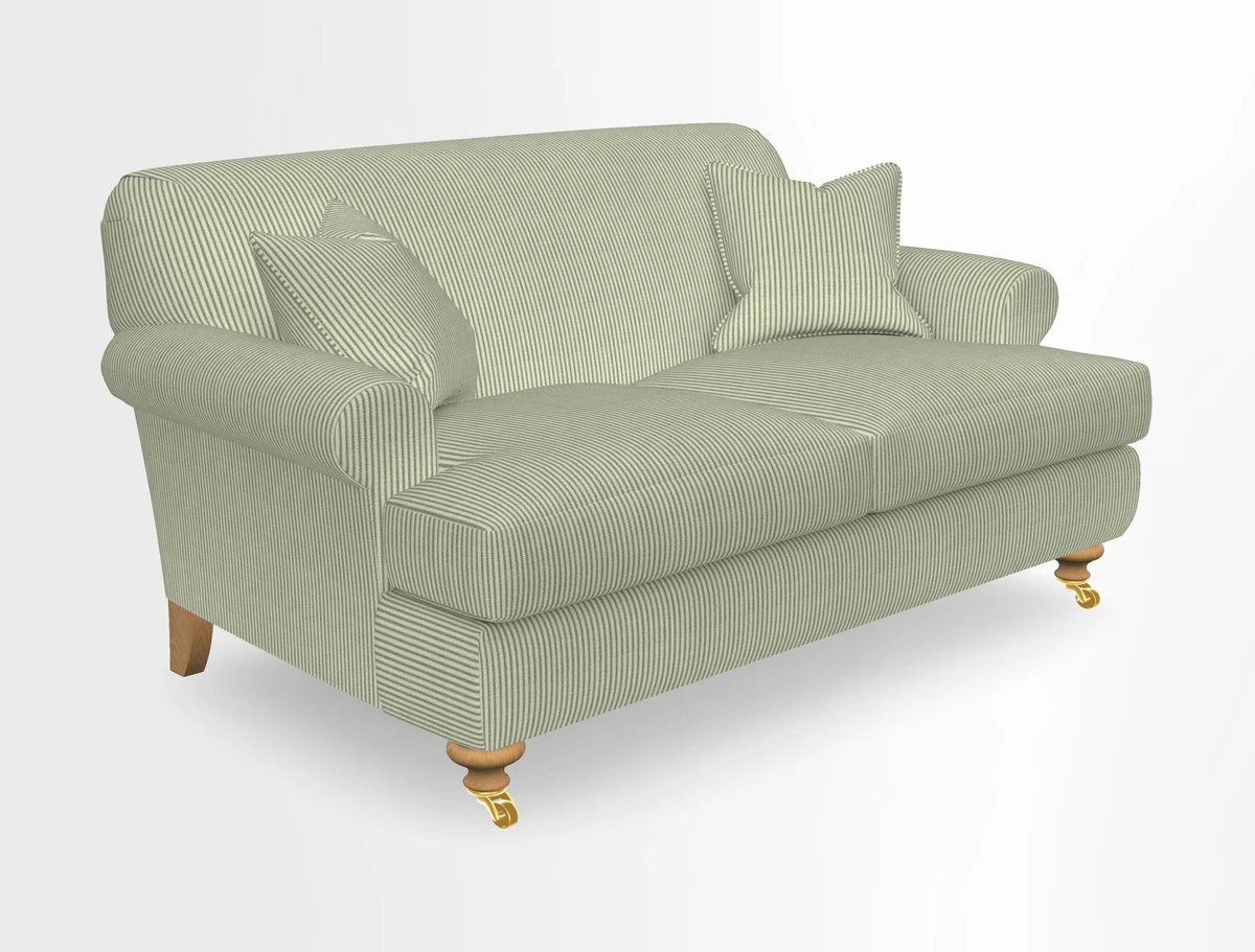 Hampton 3 Seater Sofa in V&A Threads of India Opulent Velvets Regal Poppy Chalk