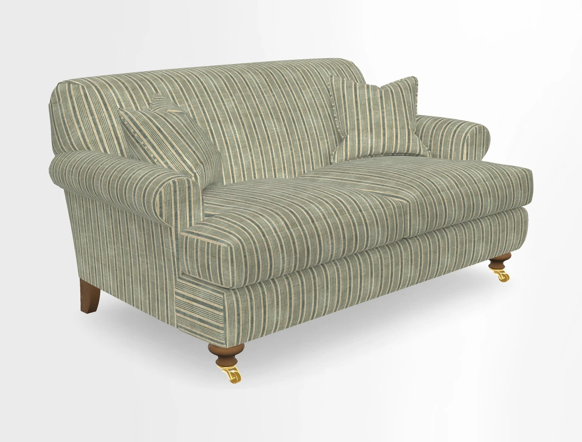 Hampton 3 Seater Sofa in V&A Threads of India Opulent Velvets Regal Poppy Chalk