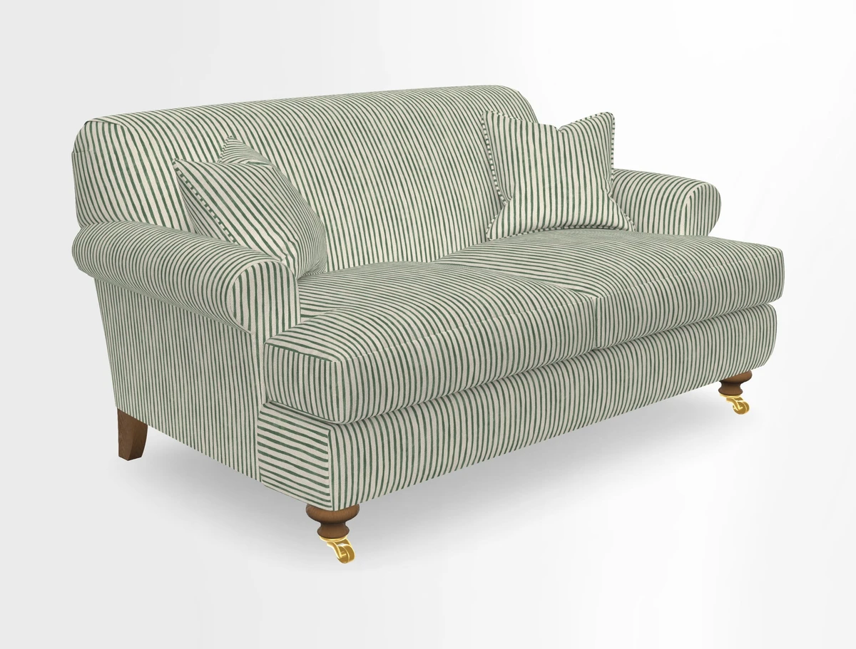 Hampton 3 Seater Sofa in V&A Threads of India Opulent Velvets Regal Poppy Chalk