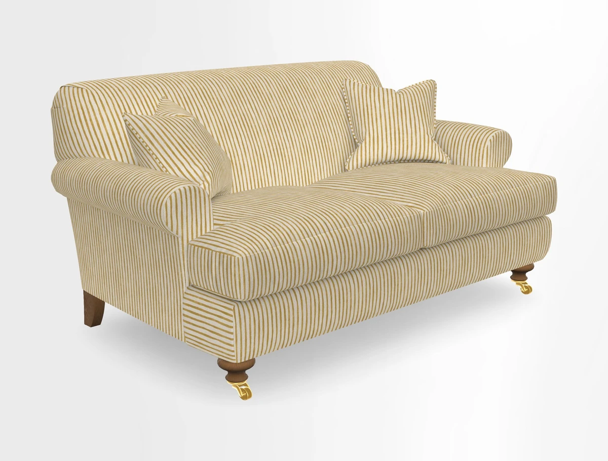 Hampton 3 Seater Sofa in V&A Threads of India Opulent Velvets Regal Poppy Chalk