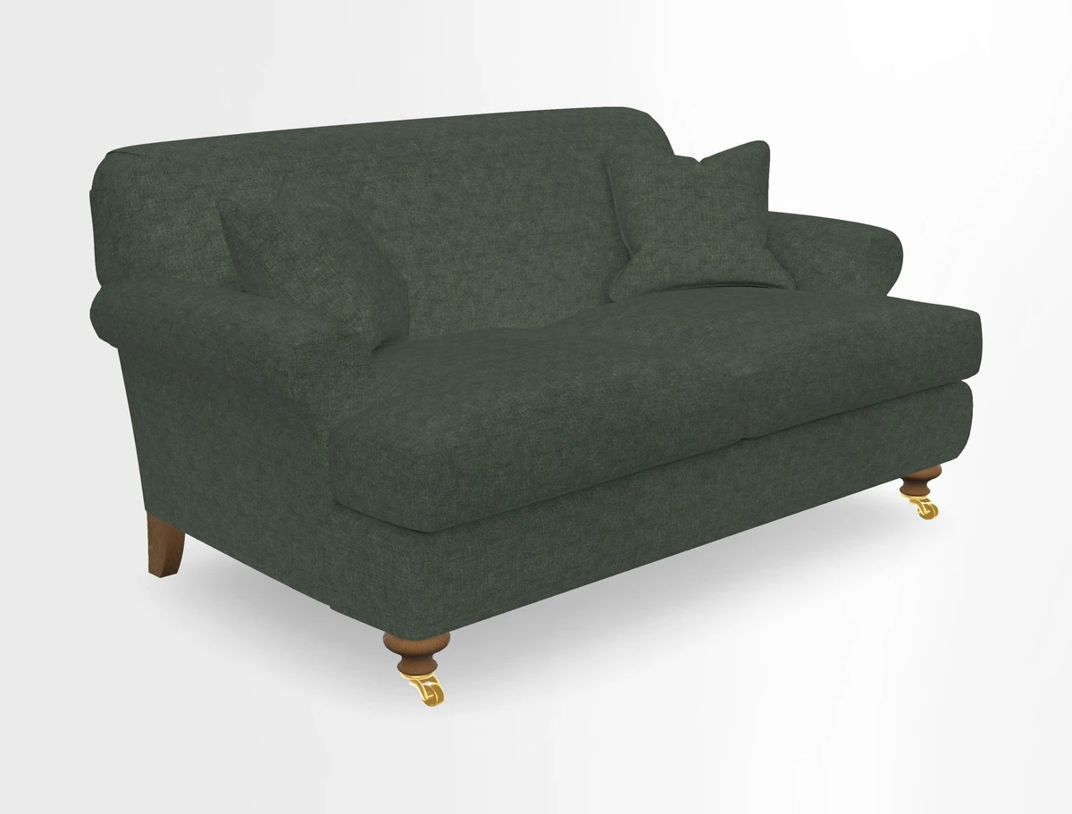 Hampton 3 Seater Sofa in V&A Threads of India Opulent Velvets Regal Poppy Chalk