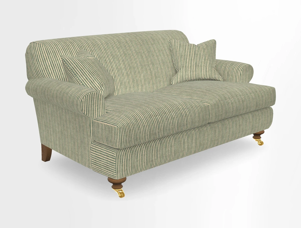 Hampton 3 Seater Sofa in V&A Threads of India Opulent Velvets Regal Poppy Chalk