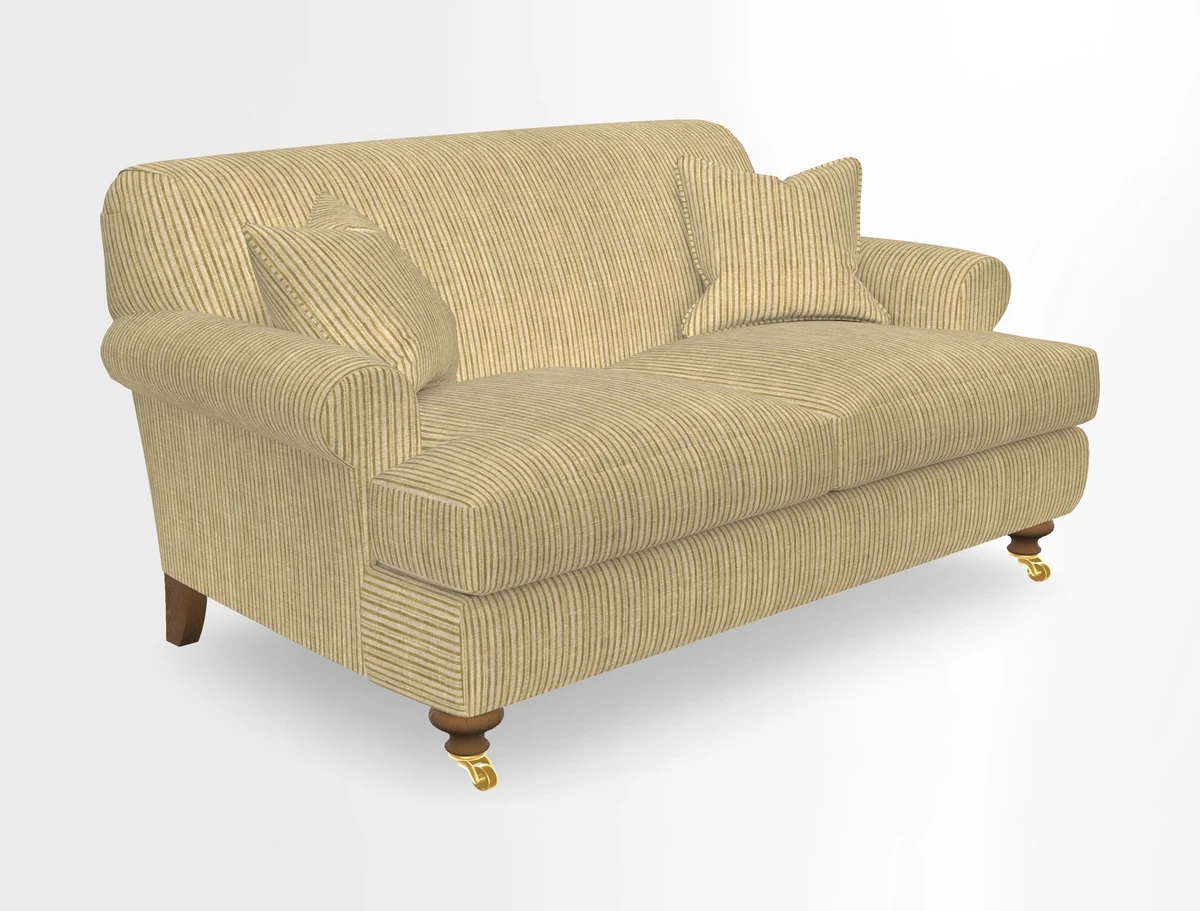 Hampton 3 Seater Sofa in V&A Threads of India Opulent Velvets Regal Poppy Chalk