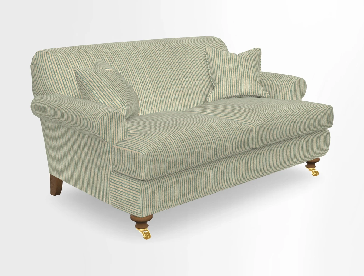 Hampton 3 Seater Sofa in V&A Threads of India Opulent Velvets Regal Poppy Chalk
