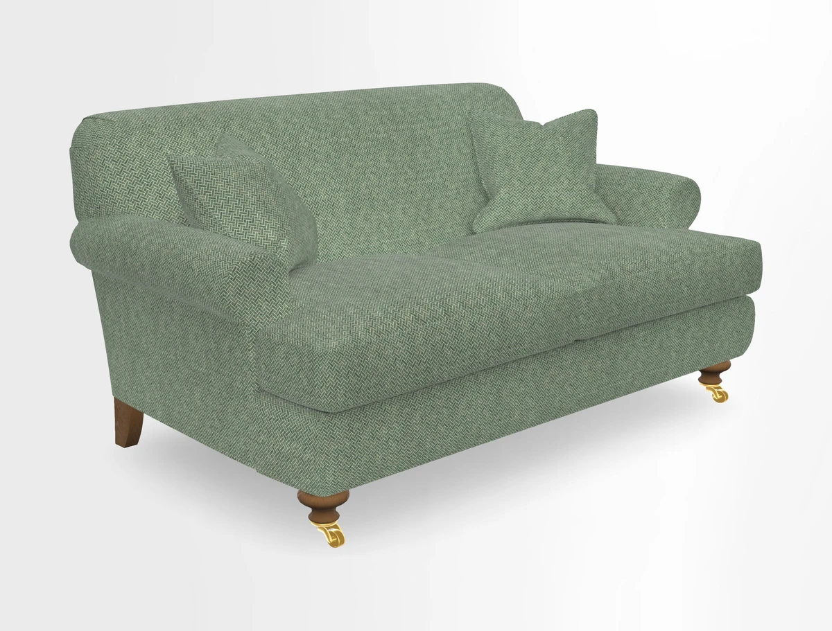 Hampton 3 Seater Sofa in V&A Threads of India Opulent Velvets Regal Poppy Chalk