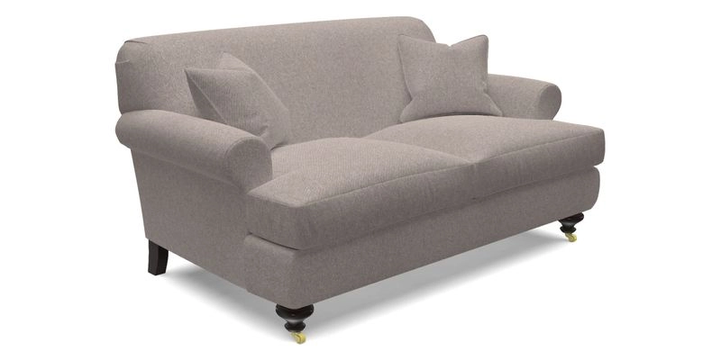 Hampton 3 Seater Sofa in V&A Threads of India Opulent Velvets Regal Poppy Chalk