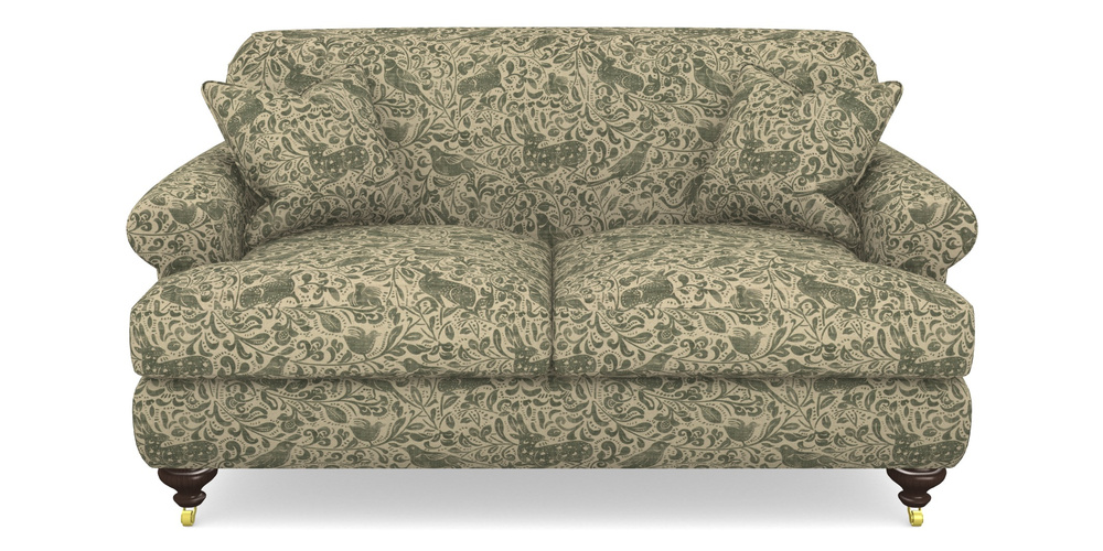 Product photograph of Hampton 2 Seater Sofa In V A Drawn From Nature - Bird And Rabbit - Dark Green from Sofas and Stuff Limited