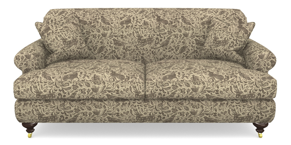 Product photograph of Hampton 3 Seater Sofa In V A Drawn From Nature - Bird And Rabbit - Brown from Sofas and Stuff Limited