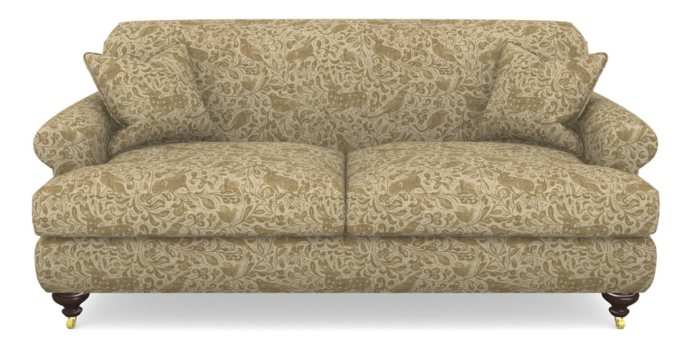 Product photograph of Hampton 3 Seater Sofa In V A Drawn From Nature - Bird And Rabbit - Gold from Sofas and Stuff Limited