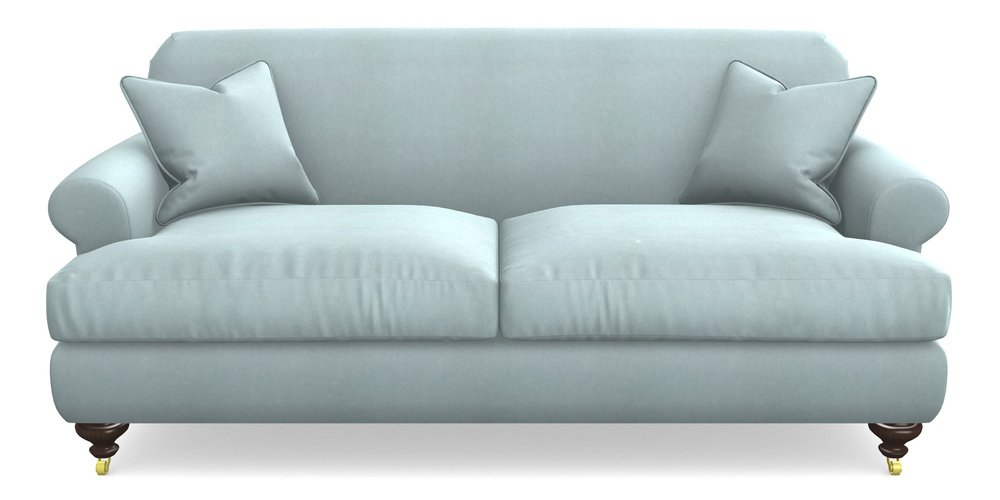 Product photograph of Hampton 3 Seater Sofa In Clever Tough And Eco Velvet - Mineral from Sofas and Stuff Limited