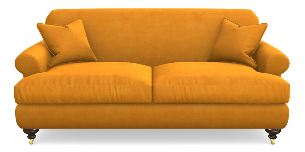 Product photograph of Hampton 3 Seater Sofa In Clever Tough And Eco Velvet - Spice from Sofas and Stuff Limited