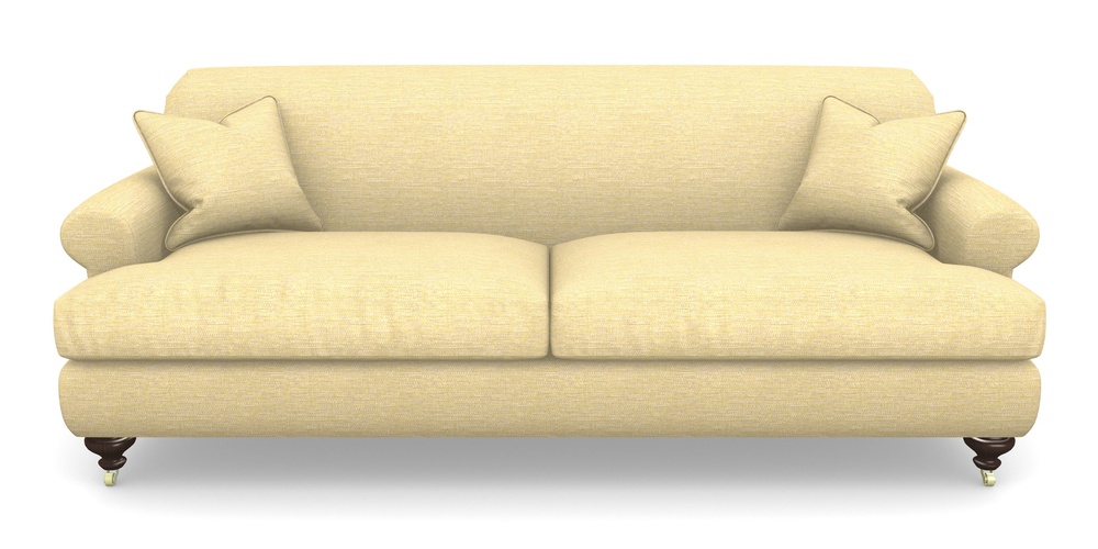 Product photograph of Hampton 4 Seater Sofa In Aqua Clean Hove - Lemon from Sofas and Stuff Limited