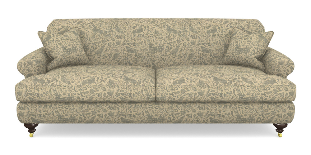 Product photograph of Hampton 4 Seater Sofa In V A Drawn From Nature - Bird And Rabbit - Duck Egg from Sofas and Stuff Limited