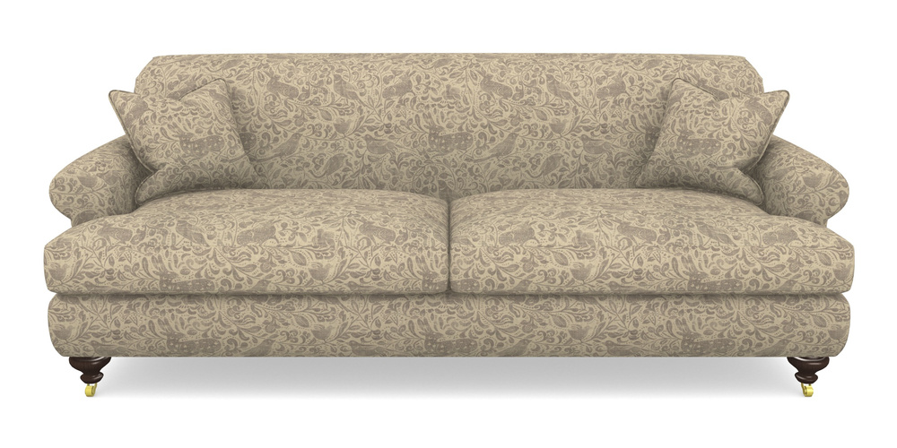 Product photograph of Hampton 4 Seater Sofa In V A Drawn From Nature - Bird And Rabbit - Grey from Sofas and Stuff Limited