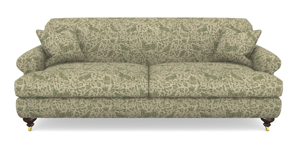 Product photograph of Hampton 4 Seater Sofa In V A Drawn From Nature - Bird And Rabbit - Light Green from Sofas and Stuff Limited