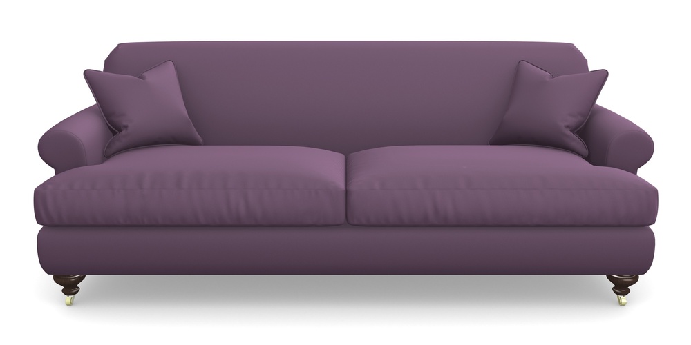 Product photograph of Hampton 4 Seater Sofa In Clever Glossy Velvet - Blackcurrant from Sofas and Stuff Limited