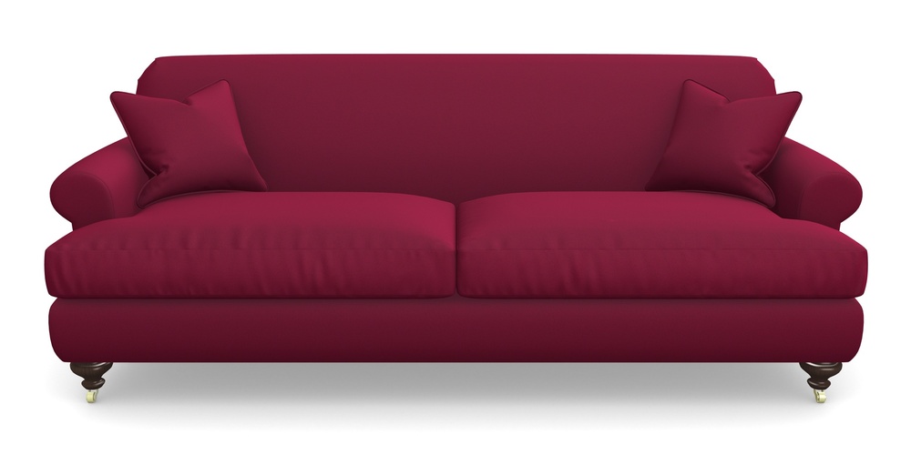 Product photograph of Hampton 4 Seater Sofa In Clever Glossy Velvet - Chianti from Sofas and Stuff Limited