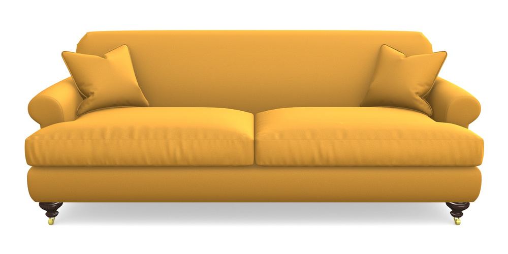 Product photograph of Hampton 4 Seater Sofa In Clever Glossy Velvet - Fools Gold from Sofas and Stuff Limited