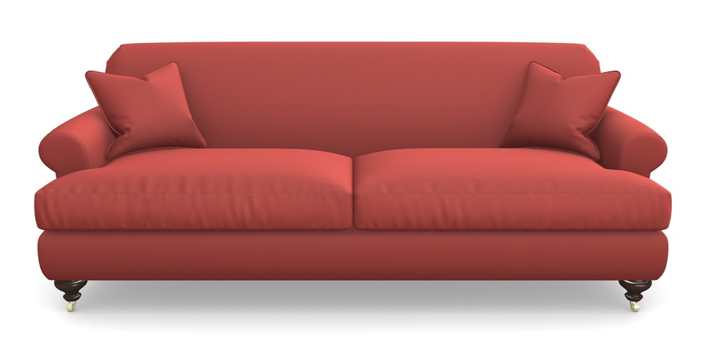 Product photograph of Hampton 4 Seater Sofa In Clever Glossy Velvet - Scorched Earth from Sofas and Stuff Limited