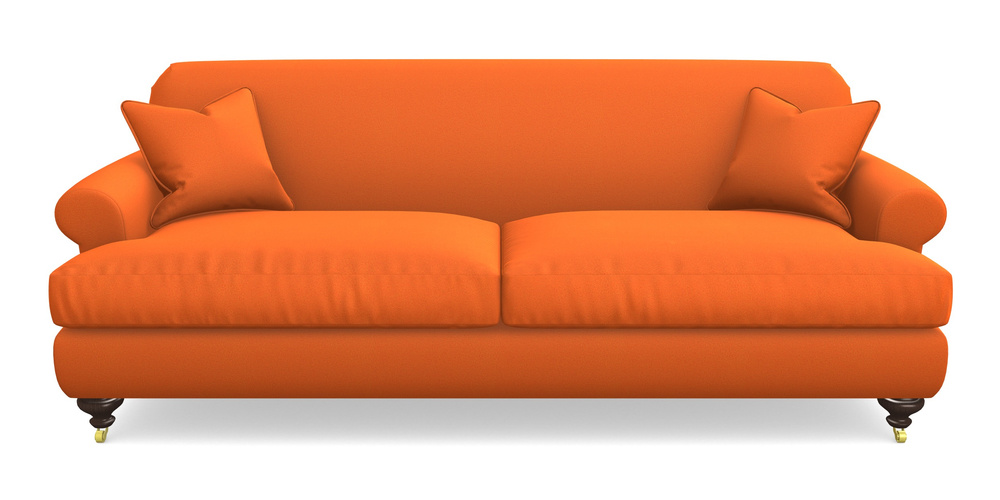 Product photograph of Hampton 4 Seater Sofa In Clever Glossy Velvet - Seville from Sofas and Stuff Limited