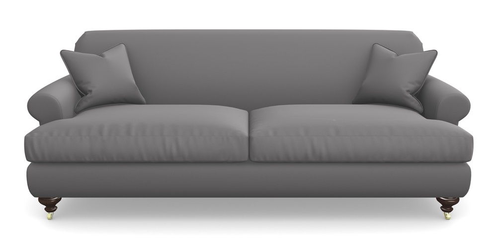Product photograph of Hampton 4 Seater Sofa In Clever Glossy Velvet - Shadow from Sofas and Stuff Limited