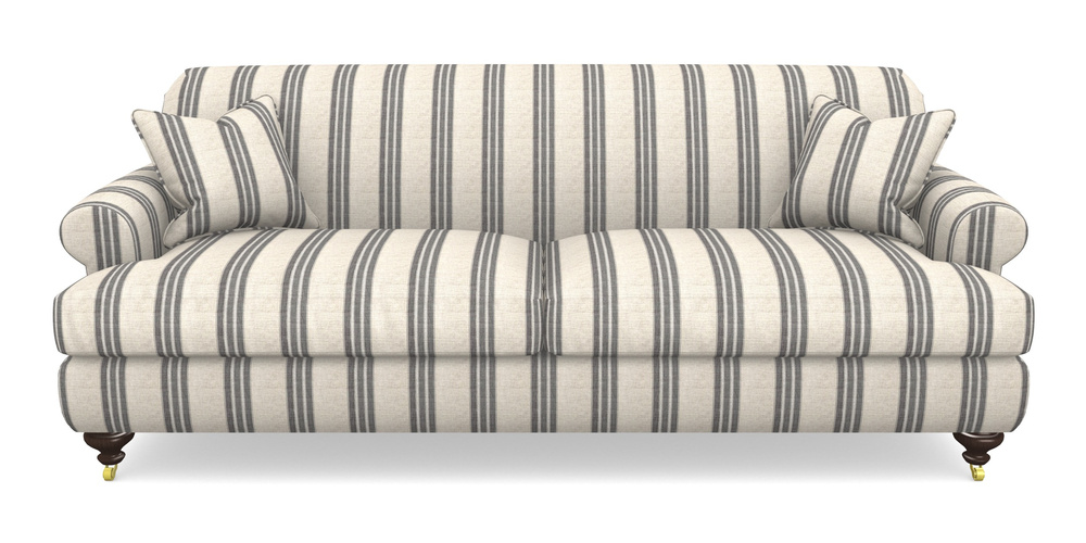 Product photograph of Hampton 4 Seater Sofa In Cloth 18 Stripes - Bengal - Bible Black from Sofas and Stuff Limited