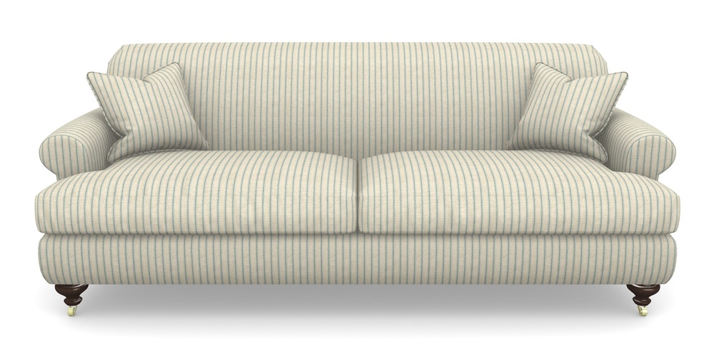 Product photograph of Hampton 4 Seater Sofa In Cloth 18 Stripes - Ticking - Basil from Sofas and Stuff Limited