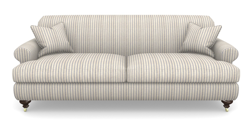 Product photograph of Hampton 4 Seater Sofa In Cloth 18 Stripes - Ticking - Indigo from Sofas and Stuff Limited