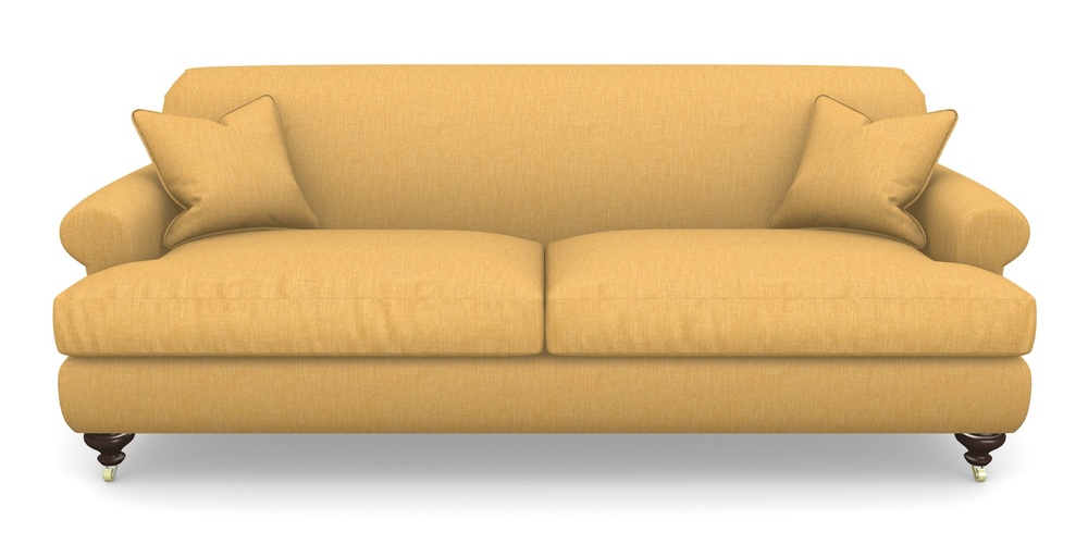 Product photograph of Hampton 4 Seater Sofa In Clever Cotton Mix - Mustard from Sofas and Stuff Limited