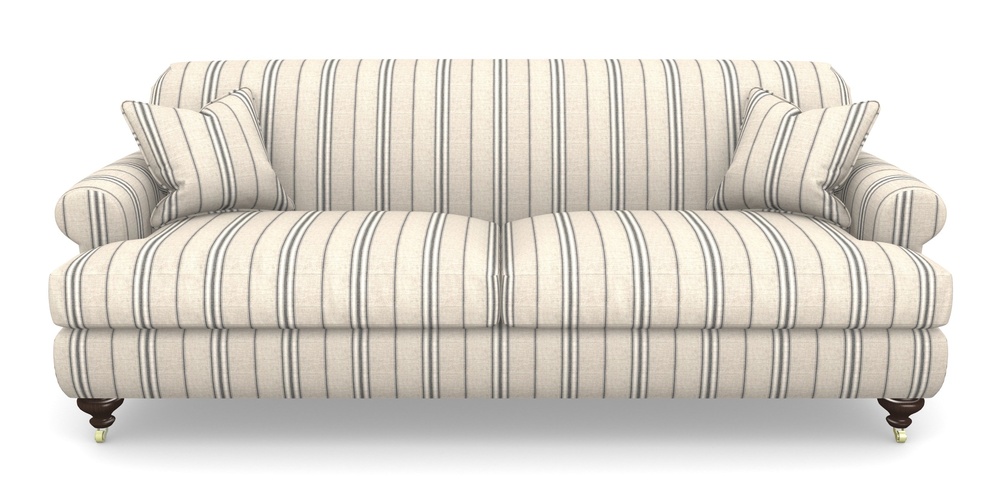 Product photograph of Hampton 4 Seater Sofa In Cloth 18 Stripes - Regimental - Bible Black from Sofas and Stuff Limited