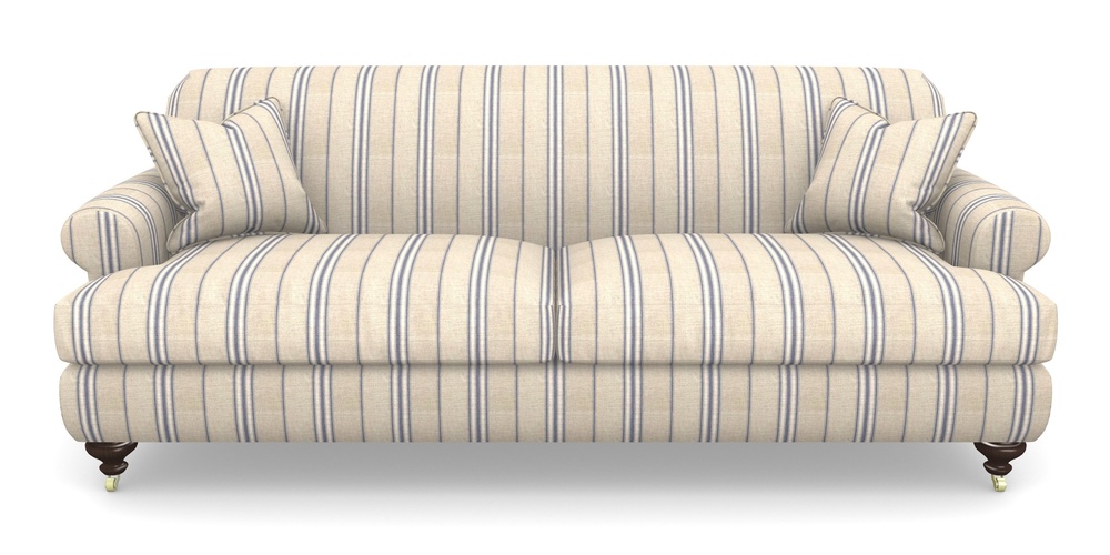 Product photograph of Hampton 4 Seater Sofa In Cloth 18 Stripes - Regimental - Indigo from Sofas and Stuff Limited