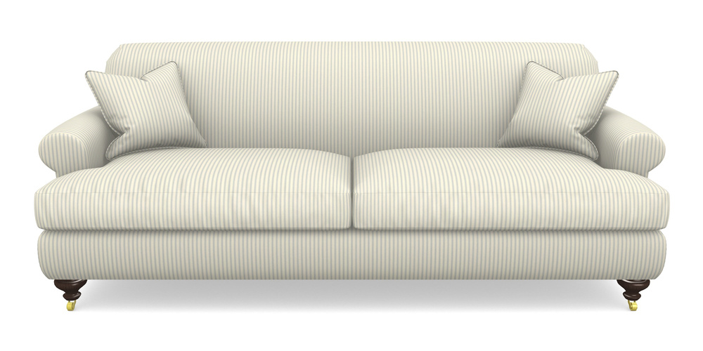 Product photograph of Hampton 4 Seater Sofa In Cotton Stripe - Sky from Sofas and Stuff Limited