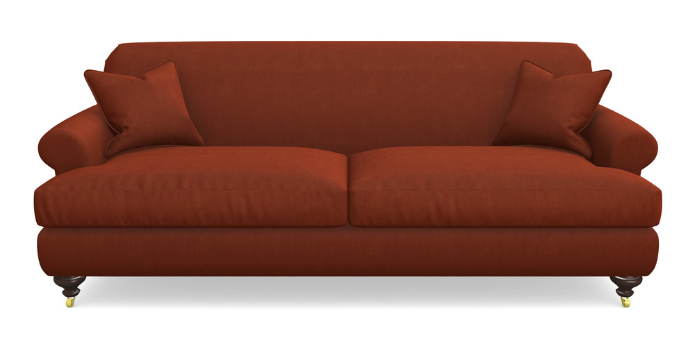 Product photograph of Hampton 4 Seater Sofa In Clever Tough And Eco Velvet - Tawny from Sofas and Stuff Limited