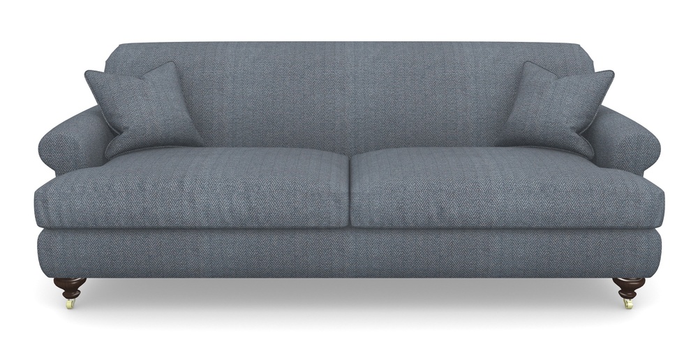 Product photograph of Hampton 4 Seater Sofa In Dundee Herringbone - Denim from Sofas and Stuff Limited