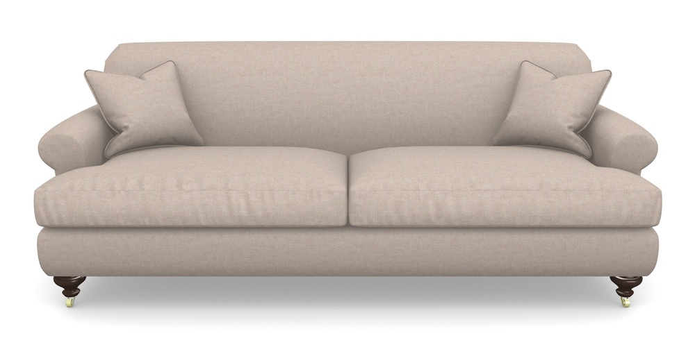 Product photograph of Hampton 4 Seater Sofa In Easy Clean Plain - Cream from Sofas and Stuff Limited