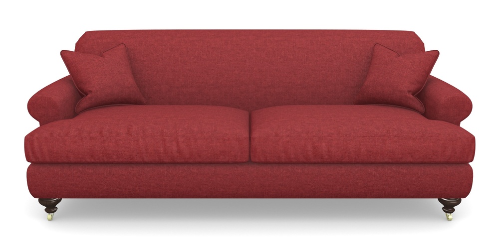 Product photograph of Hampton 4 Seater Sofa In Easy Clean Plain - Claret from Sofas and Stuff Limited