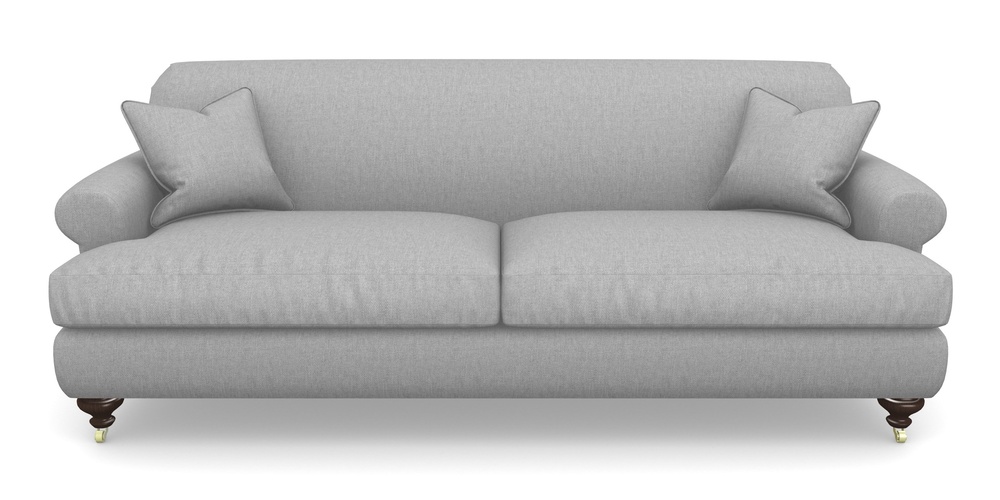 Product photograph of Hampton 4 Seater Sofa In Easy Clean Plain - Silver from Sofas and Stuff Limited