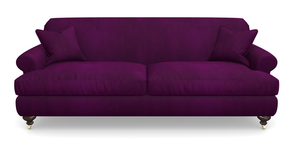 Product photograph of Hampton 4 Seater Sofa In House Clever Velvet - Aubergine from Sofas and Stuff Limited
