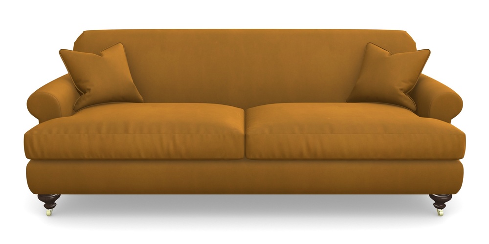 Product photograph of Hampton 4 Seater Sofa In House Clever Velvet - Ochre from Sofas and Stuff Limited