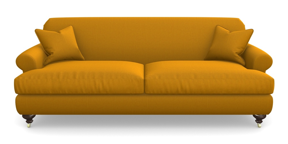 Product photograph of Hampton 4 Seater Sofa In House Velvet - Saffron from Sofas and Stuff Limited