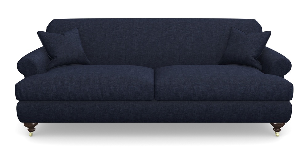 Product photograph of Hampton 4 Seater Sofa In Super Soft Velvet - Navy from Sofas and Stuff Limited