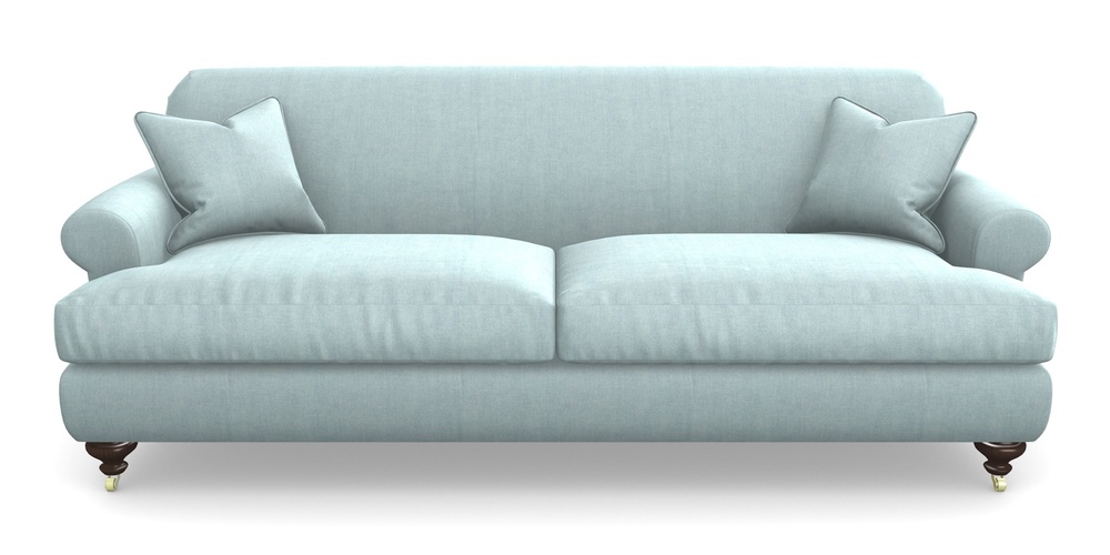 Product photograph of Hampton 4 Seater Sofa In Super Soft Velvet - Sky from Sofas and Stuff Limited