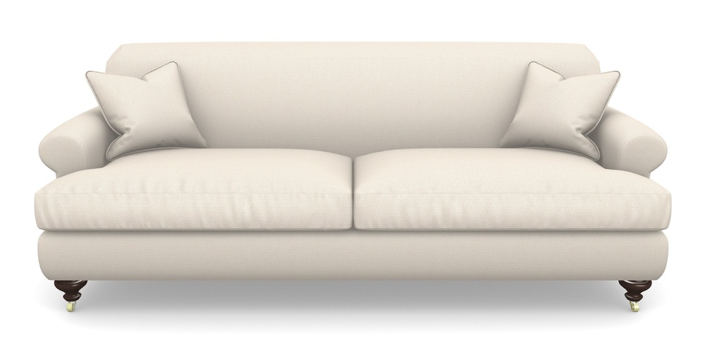 Product photograph of Hampton 4 Seater Sofa In Two Tone Plain - Calico from Sofas and Stuff Limited