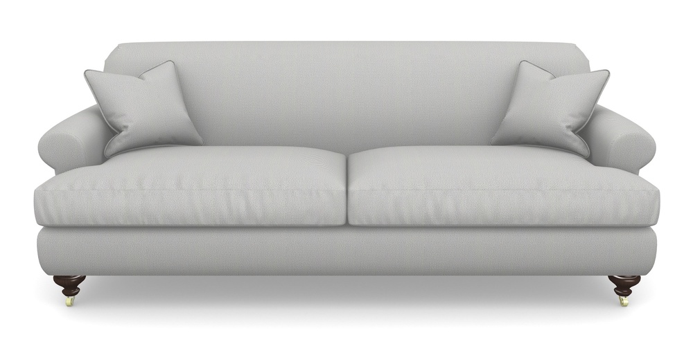 Product photograph of Hampton 4 Seater Sofa In Two Tone Plain - Grey from Sofas and Stuff Limited